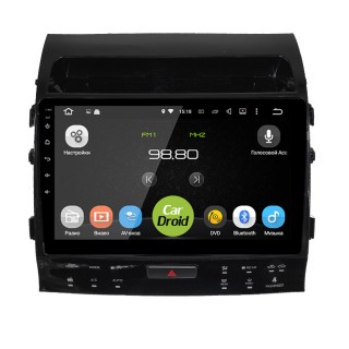 Штатная магнитола CarDroid RD-1131FB для Toyota Land Cruiser 200 с 360 обзором, 2007-2015